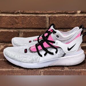 Nike Women's Athletic Shoes - White and Pink Accents